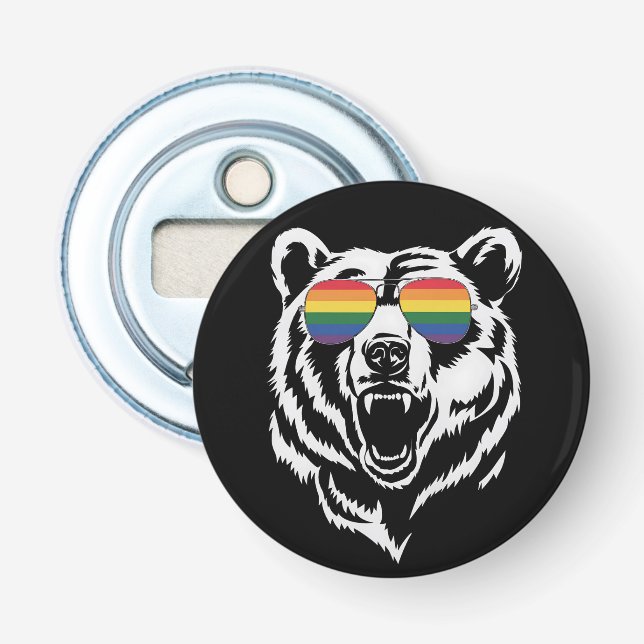 Décapsuleur Bear Gay LGBTQ Rainbow Lunettes de soleil Pride Dr (Devant)