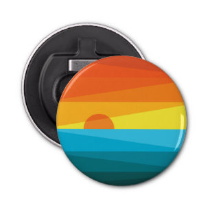 Décapsuleur Beau coucher de soleil et vagues de mer