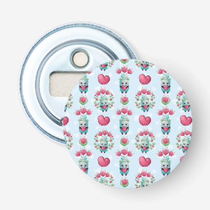Décapsuleur Beau Floral Mason Jar Hearts Motif