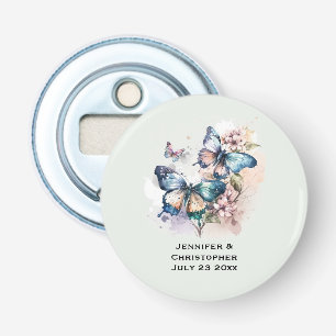 Décapsuleur Belle papillons et Mariage de fleurs