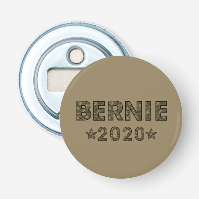 Décapsuleur Bernie 2020 Camouflage Election Brown (Devant)