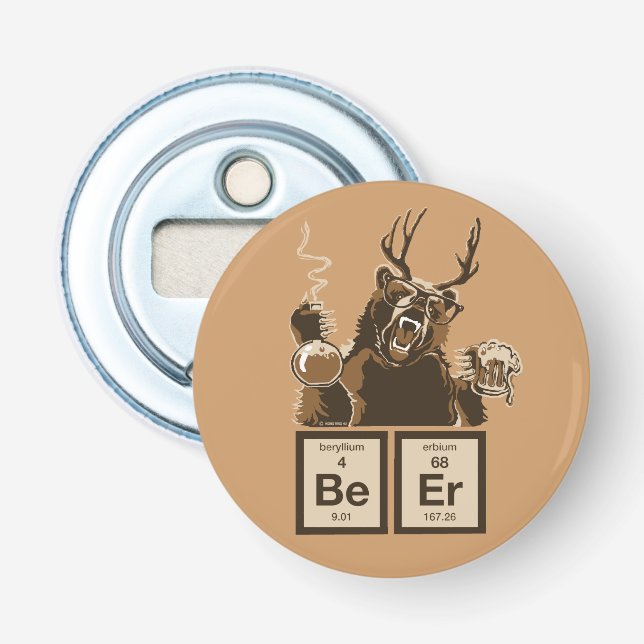 Décapsuleur Bière découverte par ours de chimie (Devant)