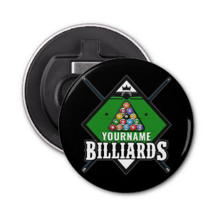 Décapsuleur Billard personnalisé NOM Cue Rack Pool Room