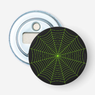 Décapsuleur Black neon vert toile d'araignée Halloween motif