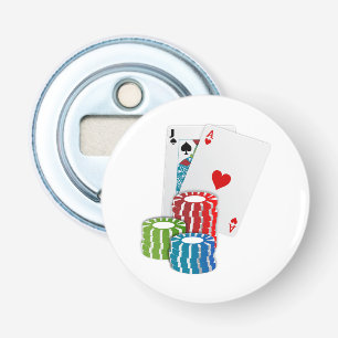 Décapsuleur Blackjack avec jetons de poker