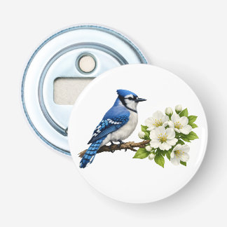 Décapsuleur Blue Jay with White Blossoms