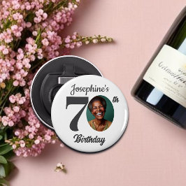 Décapsuleur Bold 70th Birthday Party Photo Favor