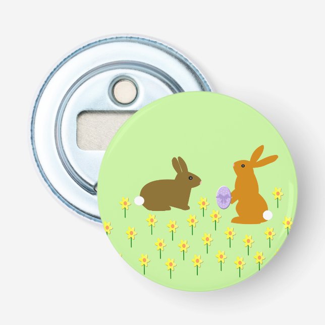 Décapsuleur Bonnets de Pâques et jonquilles (Devant)