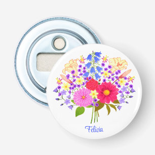 Décapsuleur Bouquet de fleurs blanc