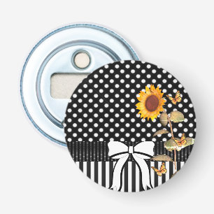 Décapsuleur Bouteille Bouteille Ouvert Tournesol Polkadot