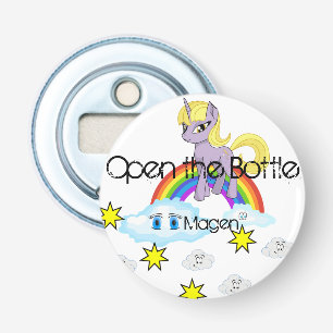 Décapsuleur Bouteille de bouton Ouverture Pony Arc-en-ciel nua