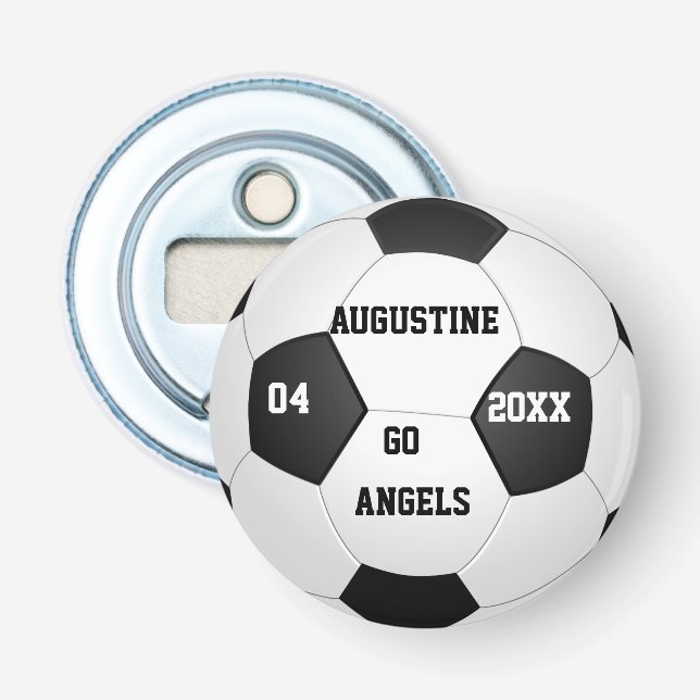 Décapsuleur Bouteille de Football personnalisée ouverte Cadeau (Devant)