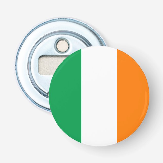 Décapsuleur Bouton Drapeau d'Irlande (Devant)