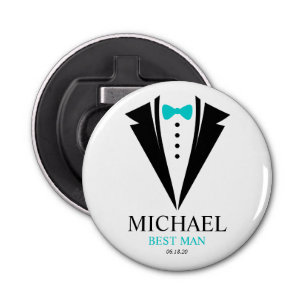 Décapsuleur Bright Bow Cravate Tuxedo "Best Man" Personnalisé