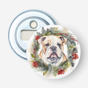 Décapsuleur Bulldog Christmas Wreath Festive Pup
