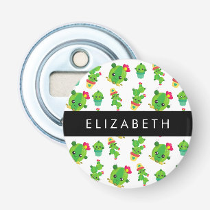 Décapsuleur Cactus mignons, Cactus Motif, Succulent, Votre Nom