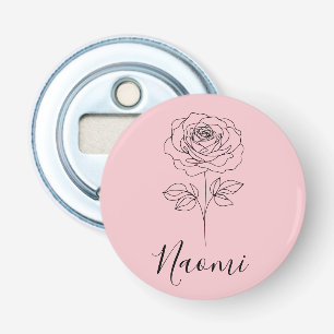 Décapsuleur Cadeau personnalisé de juin Rose de naissance pour
