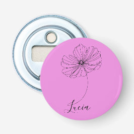 Décapsuleur Cadeau personnalisé Octobre Cosmos Fleur de naissa