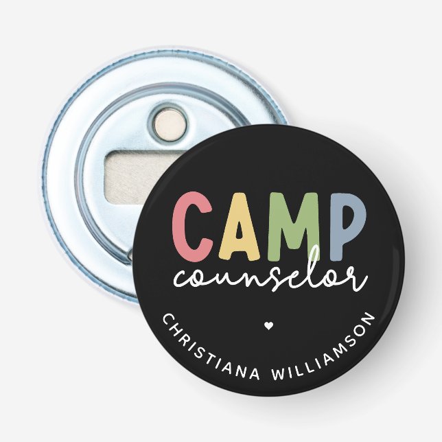 Décapsuleur Cadeaux personnalisés de conseillers de camp (Devant)