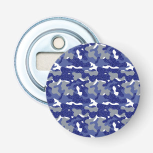 Décapsuleur Camouflage Bleu Clair Étincelle Camo Amoureux Armé