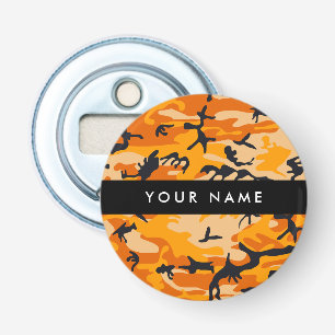 Décapsuleur Camouflage Orange Personnalisez votre nom