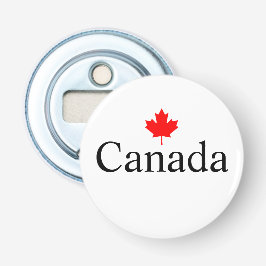 Décapsuleur Canada texte personnalisé avec minimaliste feuille