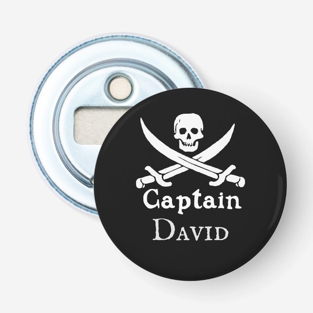 Décapsuleur Capitaine pirate personnalisée (Devant)