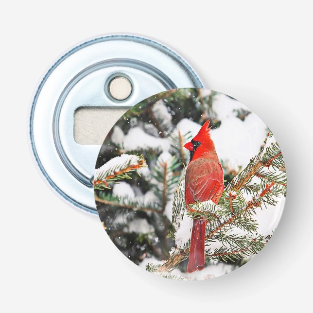 Décapsuleur Cardinal dans un pin (Devant)