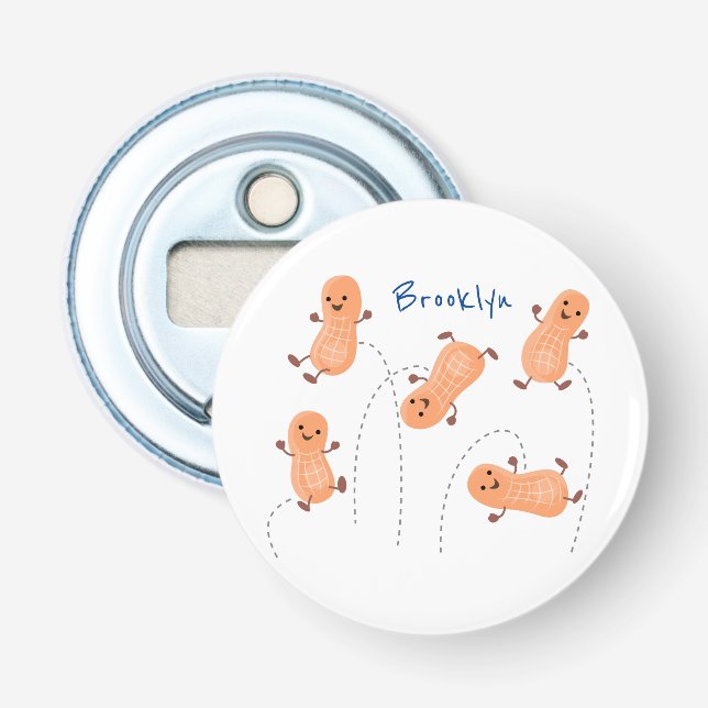 Décapsuleur Caricature de cacahuètes joyeux sautillant (Devant)