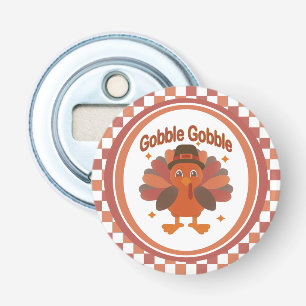 Décapsuleur Caricature de Turquie Thanksgiving - "Gobble Gobbl