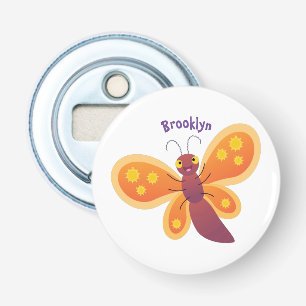 Décapsuleur Caricature joli papillon orange