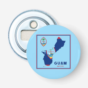 Décapsuleur Carte et sceau du drapeau de Guam