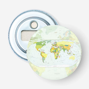 Décapsuleur Carte mondiale Globe Pays Atlas