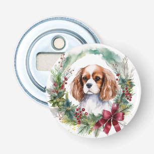 Décapsuleur Cavalier King Christmas Wreath Festive Pup