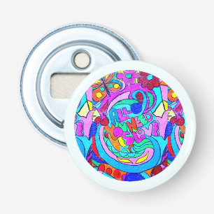 Décapsuleur cercle d'amour super hippie