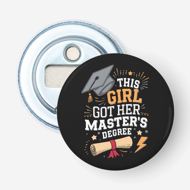 Décapsuleur Cette fille a obtenu son diplôme de master (Devant)
