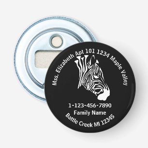 Décapsuleur Chalk White Lost Zebra Family Adresse de la maison