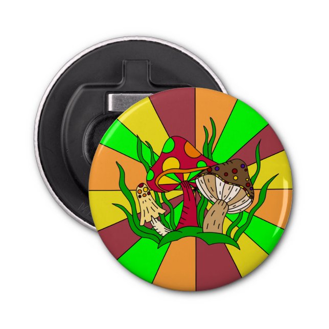 Décapsuleur Champignons magiques rétro (Devant)