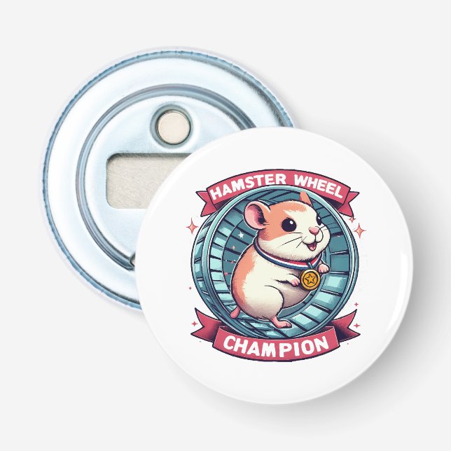 Décapsuleur Champion de roue de hamster (Devant)