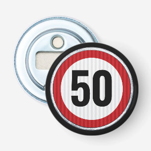 Décapsuleur CHANGER AGE fête d'anniversaire avec panneau routi