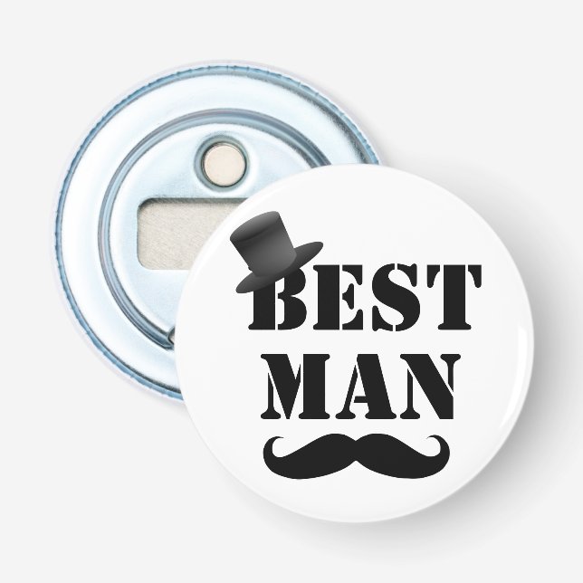 Décapsuleur Chapeau haut de forme et moustache élégants du mei (Devant)