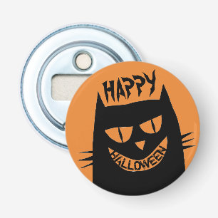 Décapsuleur Chat noir d'Halloween déplaisant sur Orange