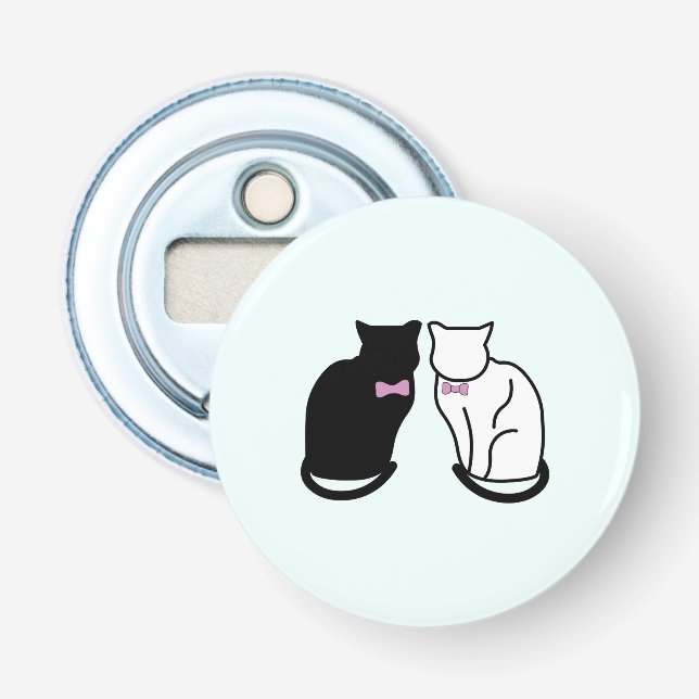 Décapsuleur Chat noir et blanc (Devant)