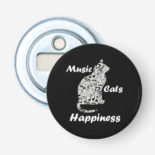 Décapsuleur Chats de musique Bonheur - Citation d'amoureux de 