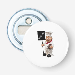 Décapsuleur Chef cuisinier - Carte de menu BIENVENUE