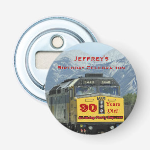 Décapsuleur Chemin de fer 90e fête d'anniversaire Faveur Nom 