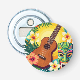 Décapsuleur Chemise à Vibes de Luau Tiki Ukulélé Tropical