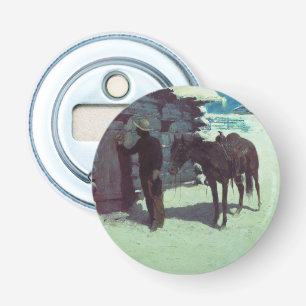 Décapsuleur Cheval et Cowboy neige hivernale