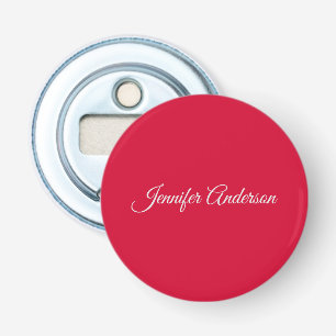 Décapsuleur Chic Calligraphie Élégant Cerisier Rouge Personnal