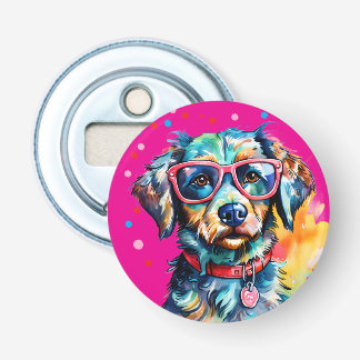 Décapsuleur Chien avec des lunettes